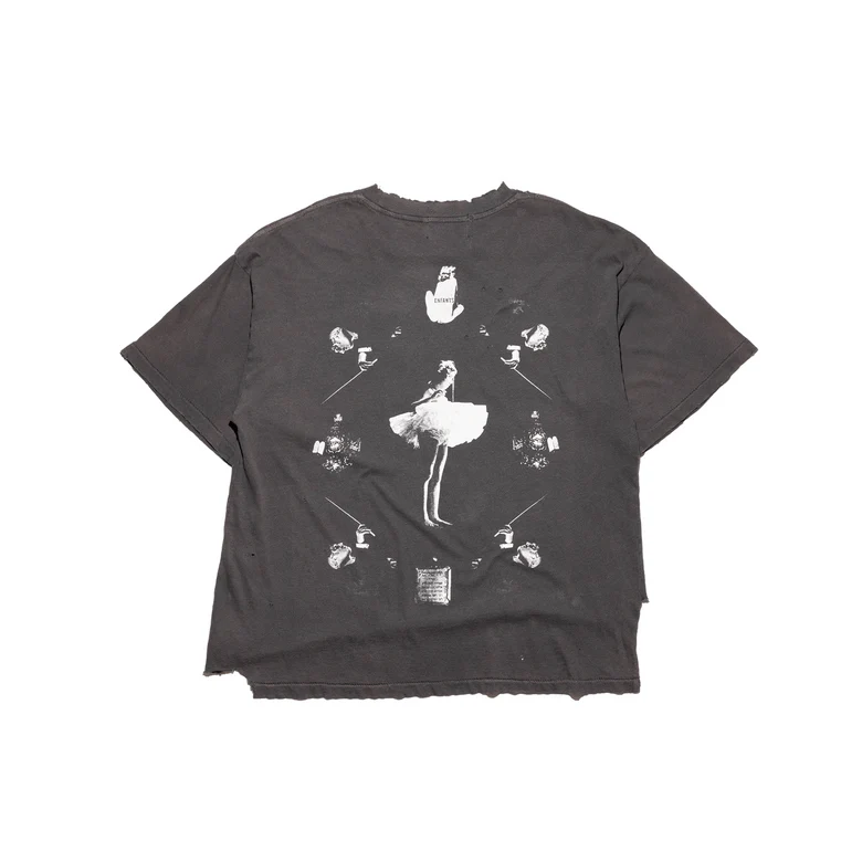 Black t-shirt, front view