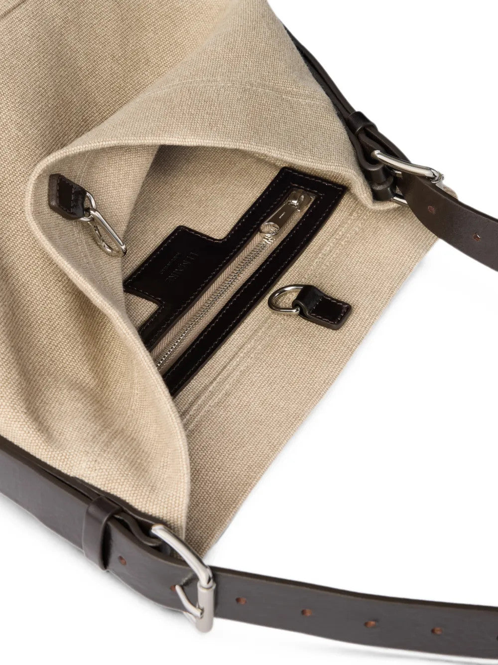 Close up of Tan bag, showing detail