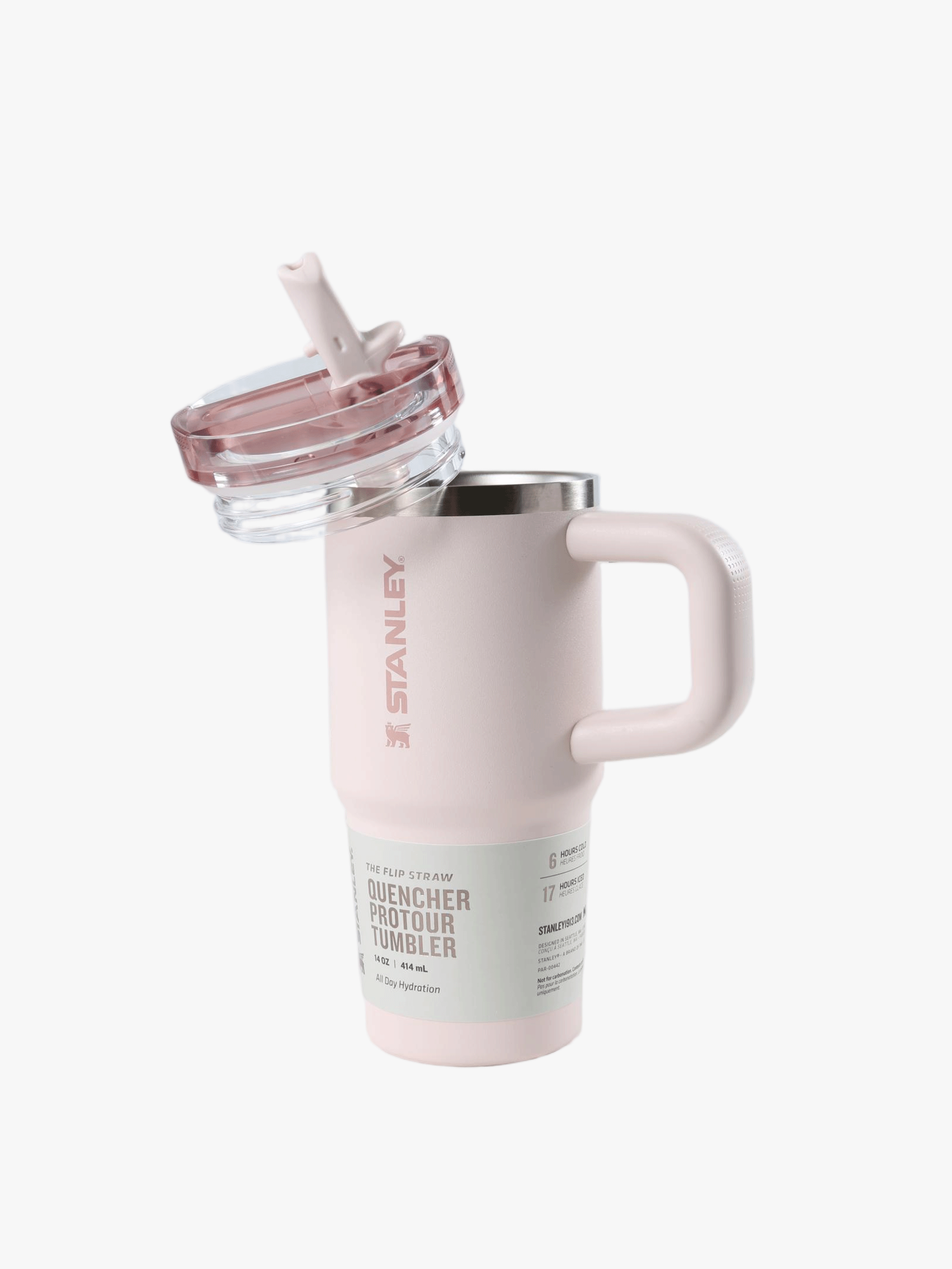 Pink product, front view