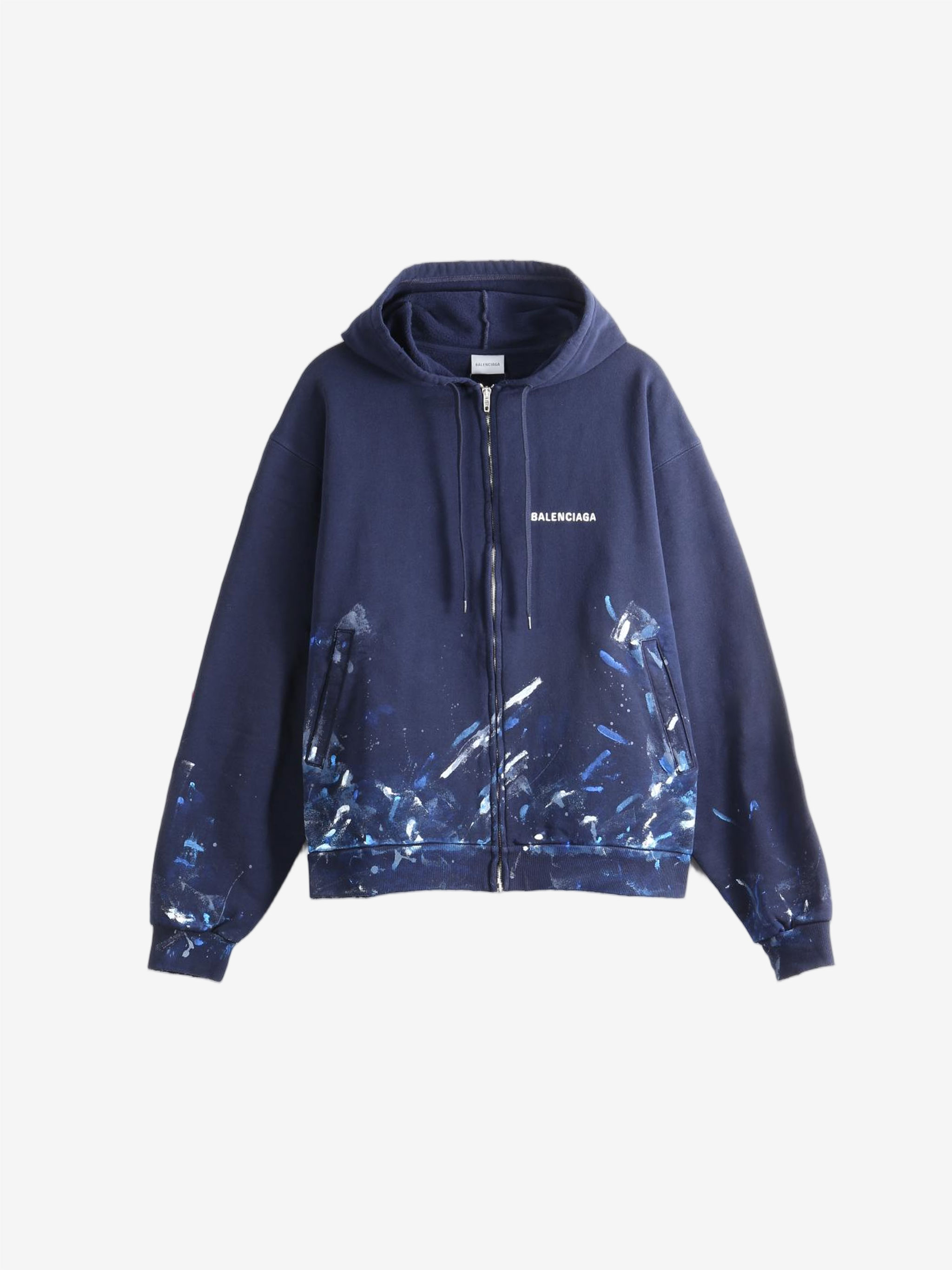 Navy jacket, front view