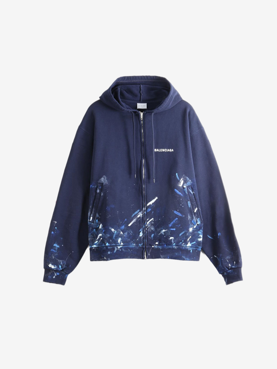 Navy jacket, front view
