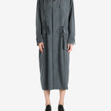 Blue jacket, full body view