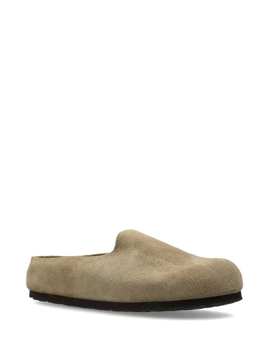 Tan sandals, front view