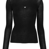 Black T-shirt, front view