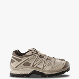 Tan shoes, side view