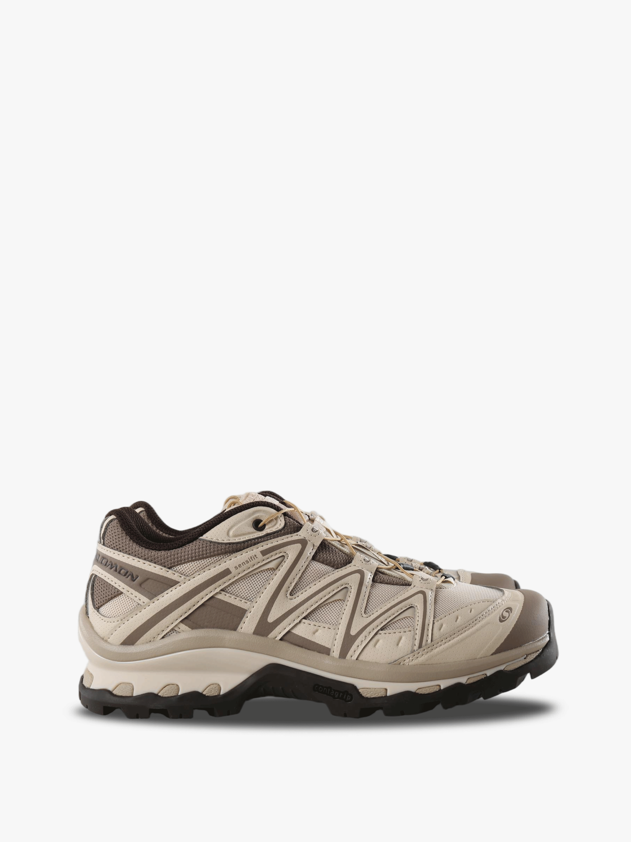 Tan shoes, side view