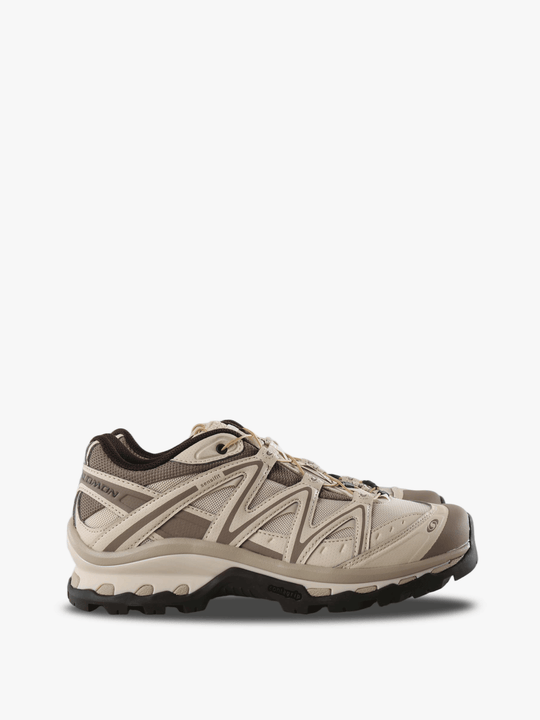 Tan shoes, side view