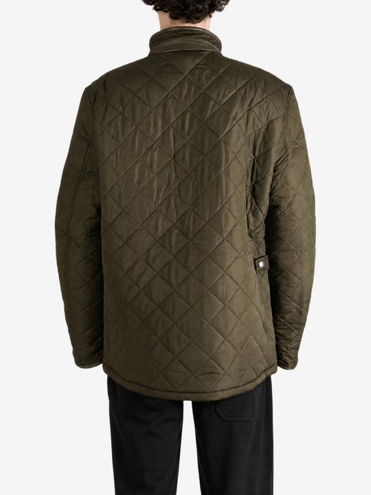 Green jacket, full body view