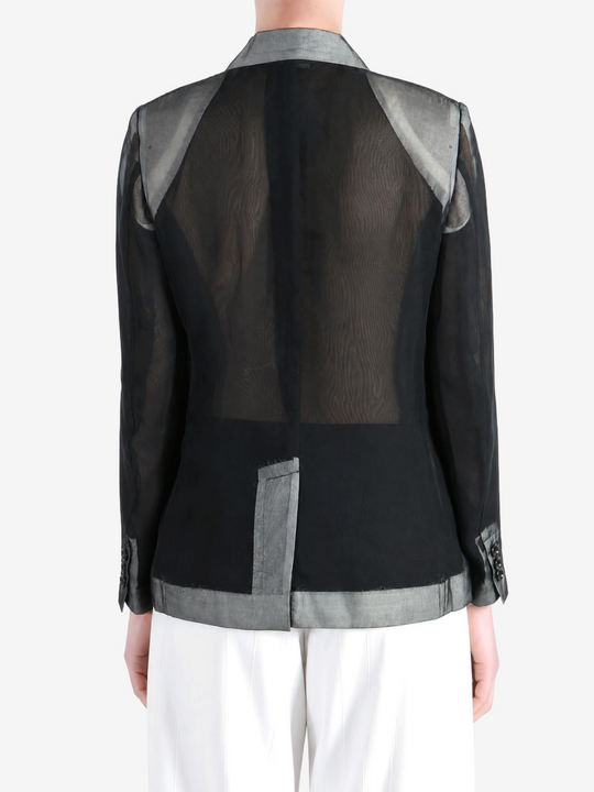 Grey jacket, full body view
