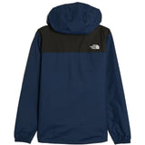 Navy jacket, back view