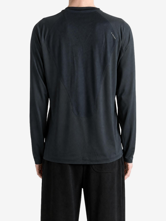 Black t-shirt, full body view