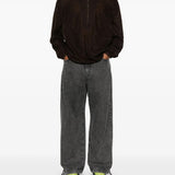 Brown knitwear, full body view