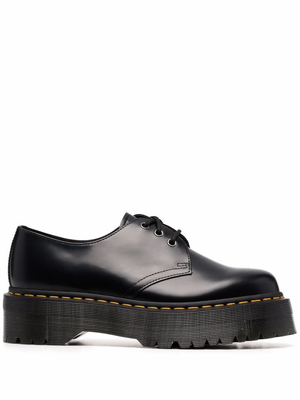 DR. MARTENS - 1461 Quad Polished Smooth Leather Derby Shoes