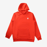 red hoodie, front view