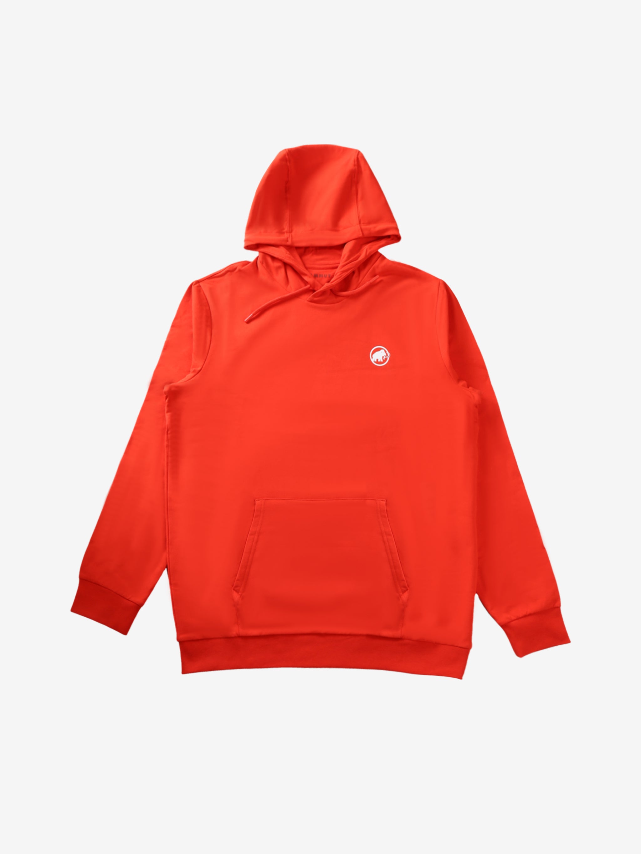 red hoodie, front view