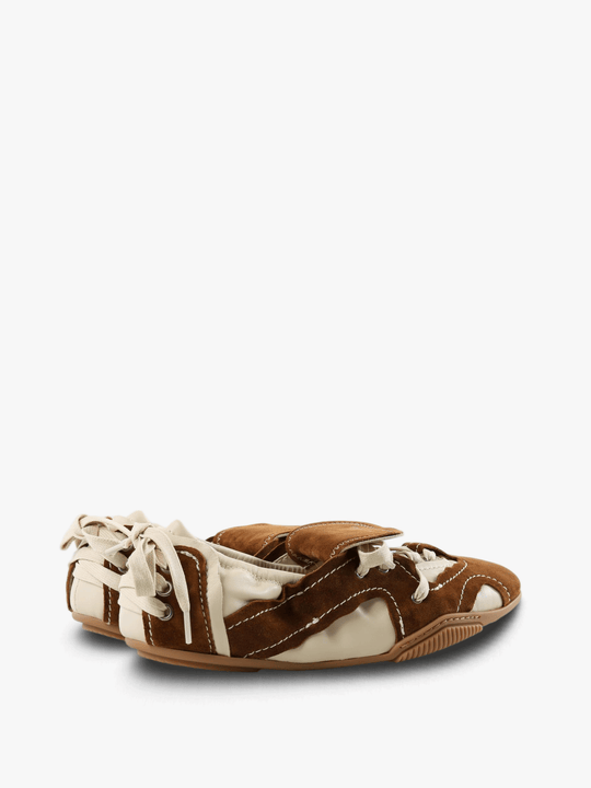 Brown shoes, front view