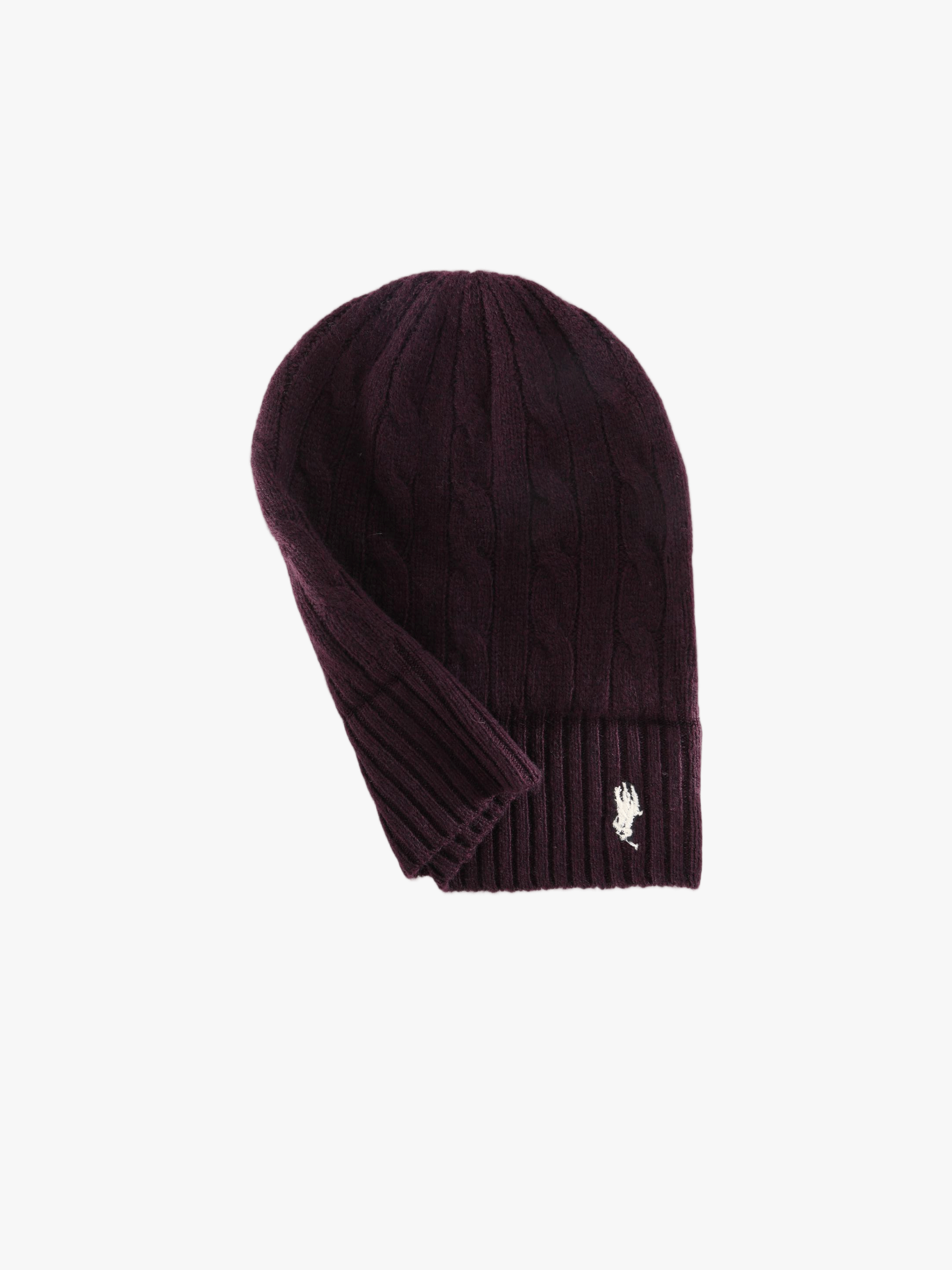 Purple hat, front view