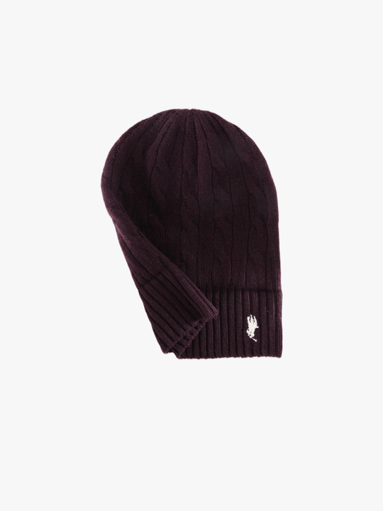 Purple hat, front view