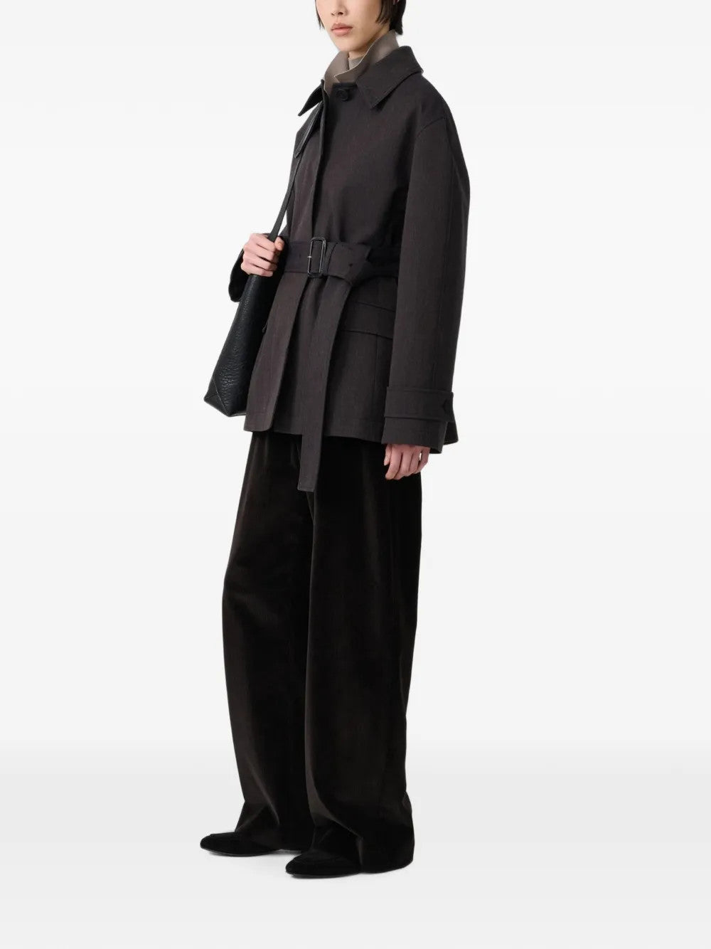 Black pants, full body view
