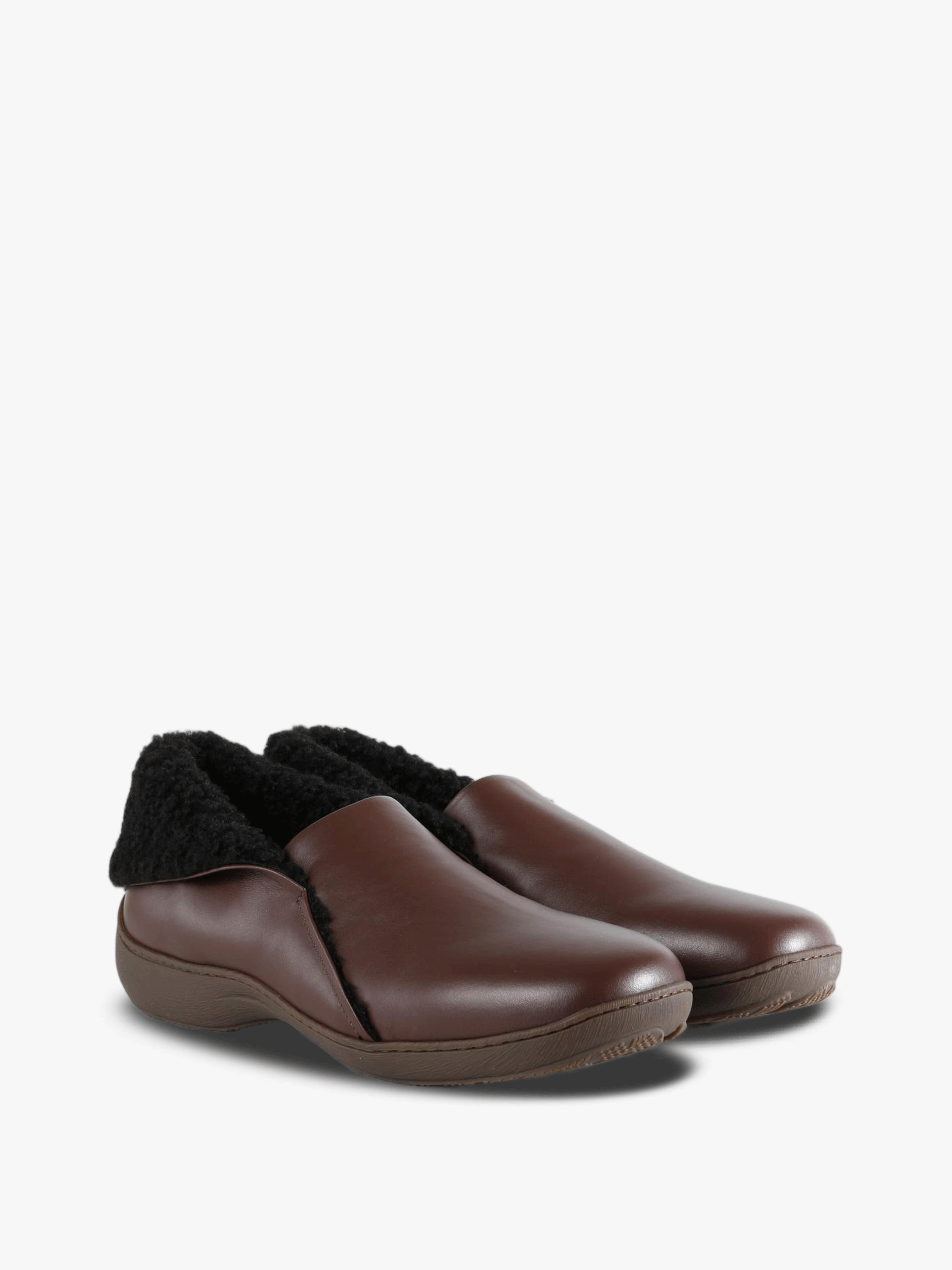 Brown shoes, front view