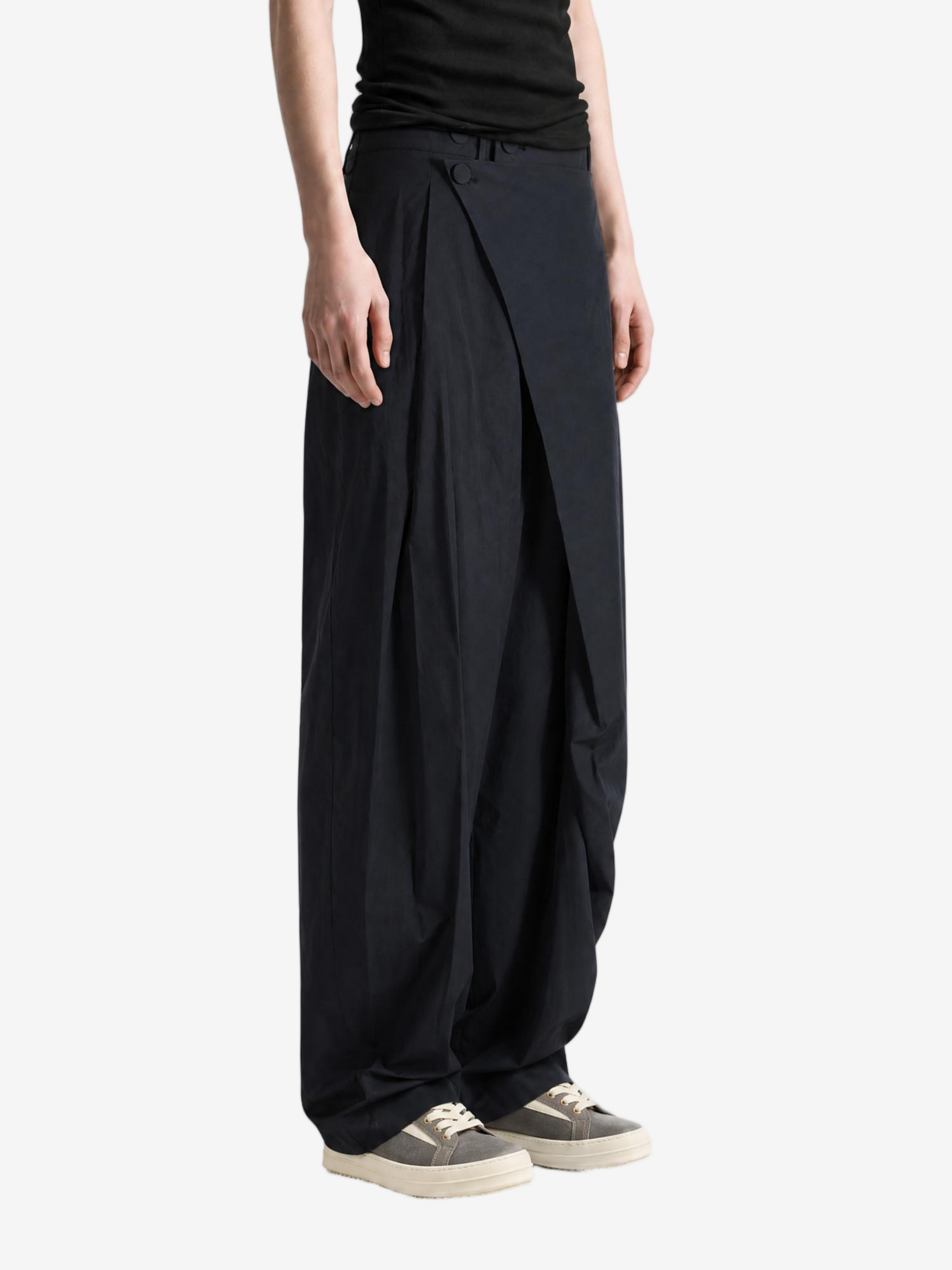 Black pants, full body view