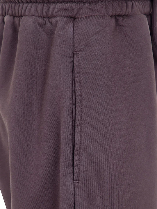 Close up of Brown pants, showing texture of the 100% cotton fabric