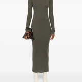 Green dress,full body view