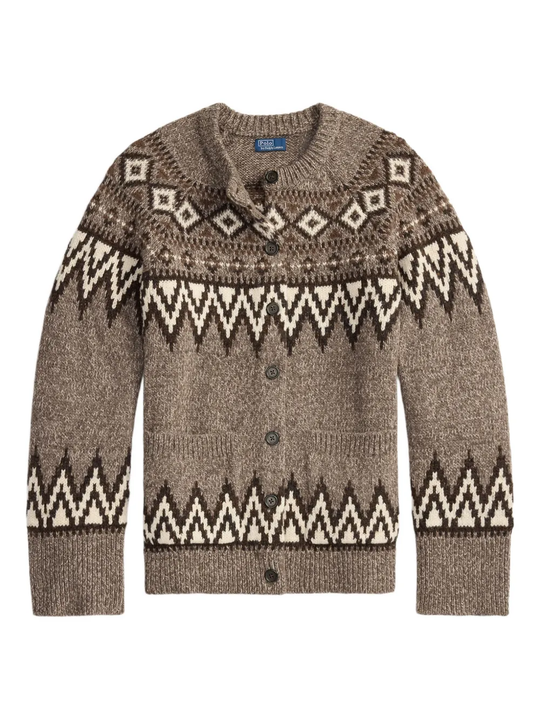 Brown knitwear , front view