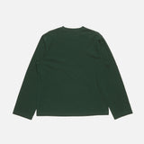 Green t-shirt, back view