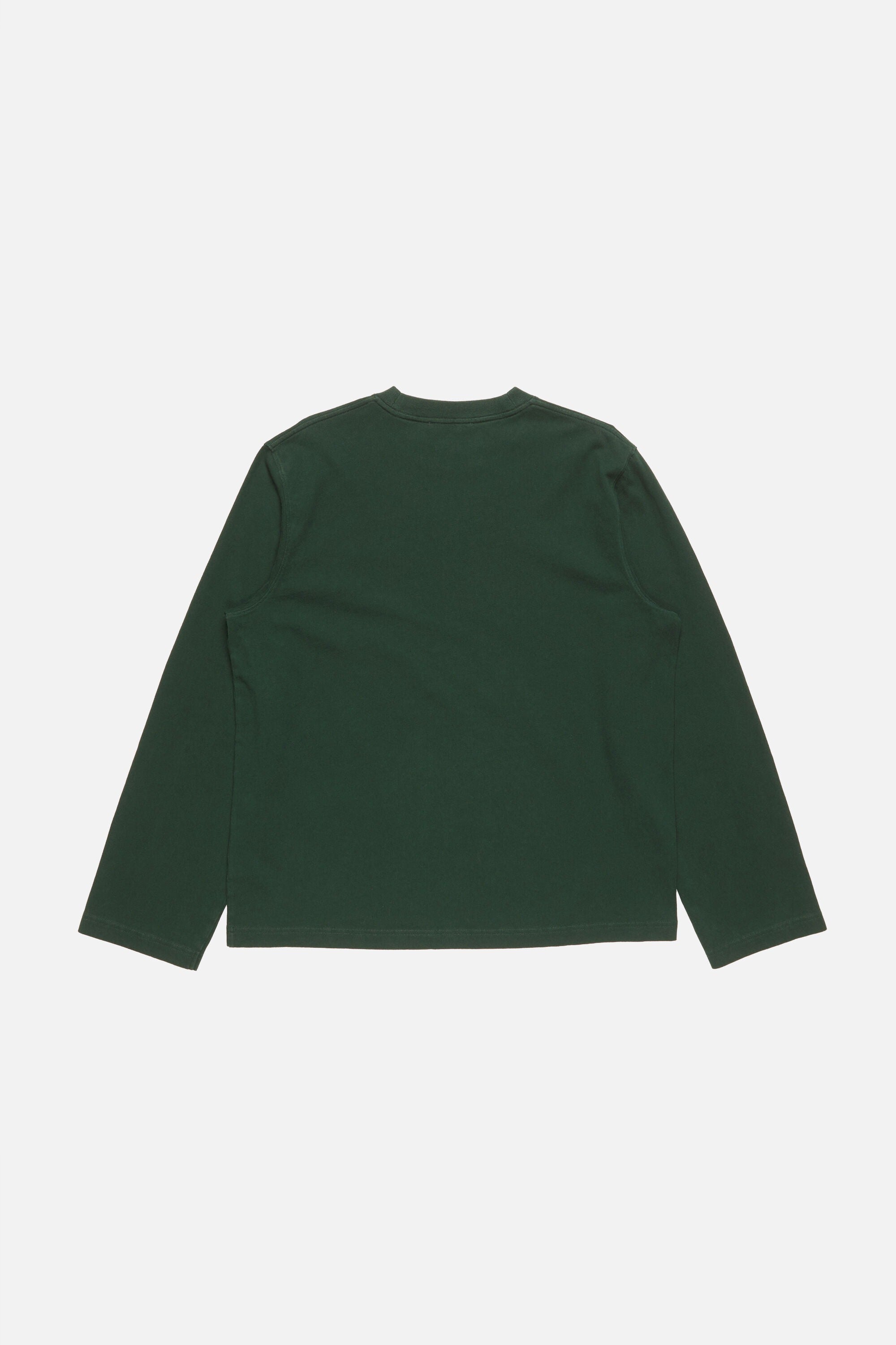 Green t-shirt, back view