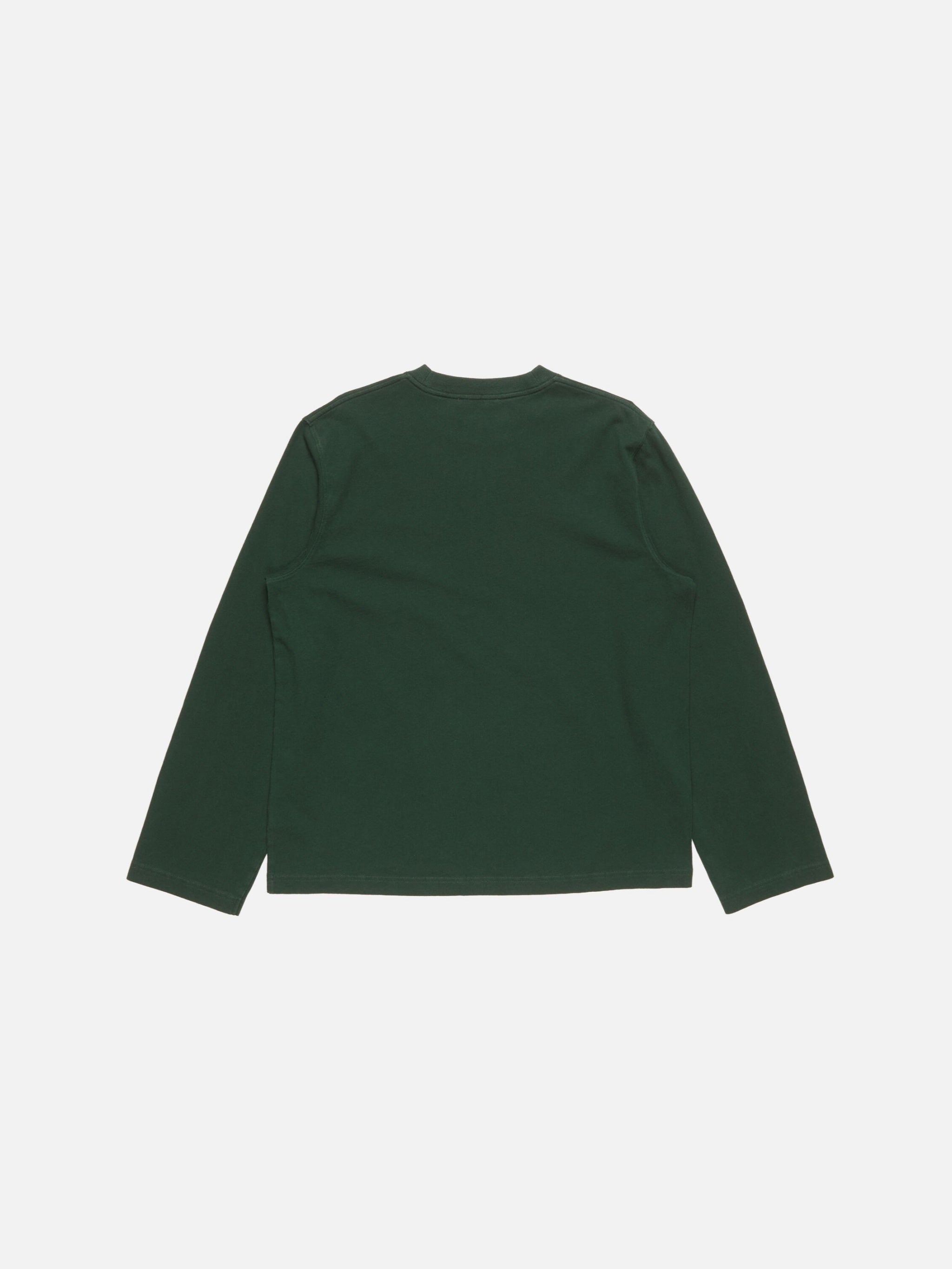 Green t-shirt, back view