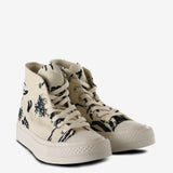 Tan sneakers,side view