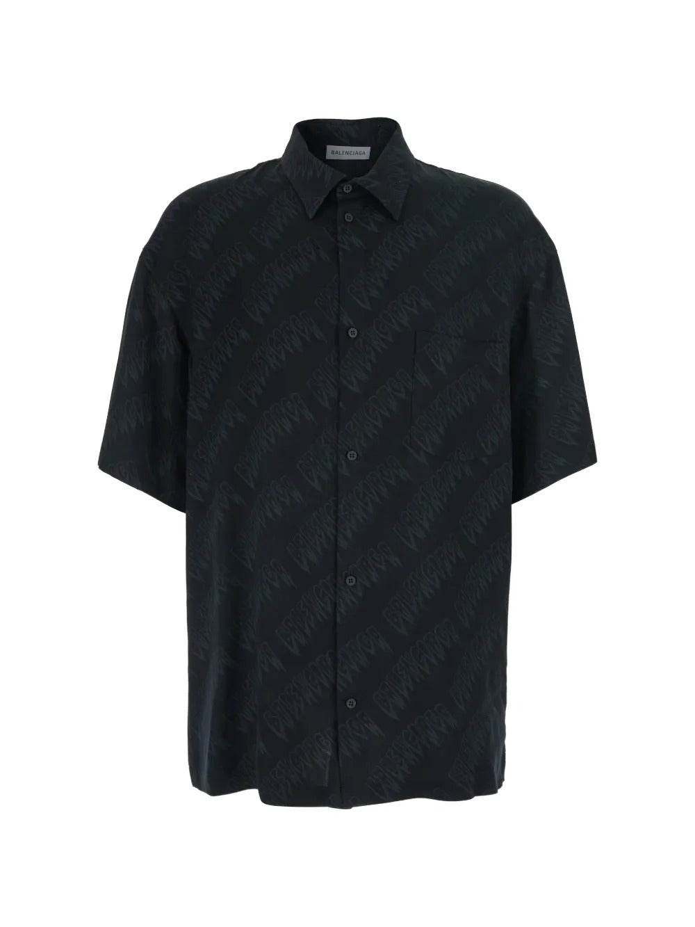 Black shirt, front view