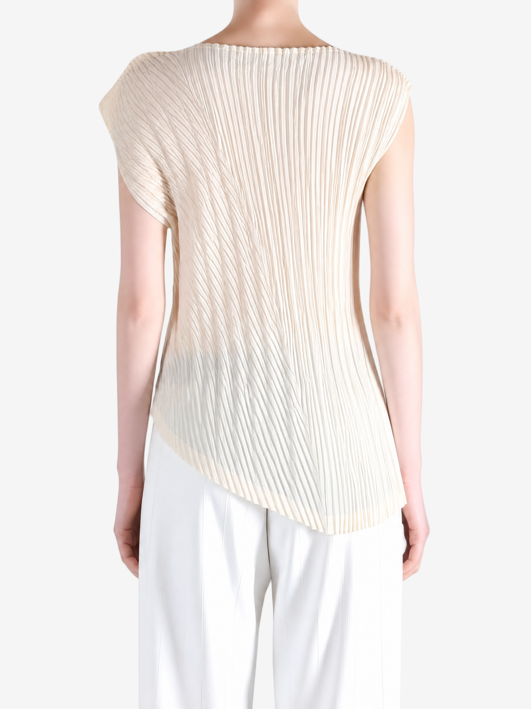 Tan shirt worn by a person, showing the shirt fit