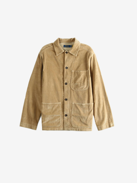 Tan jacket, front view
