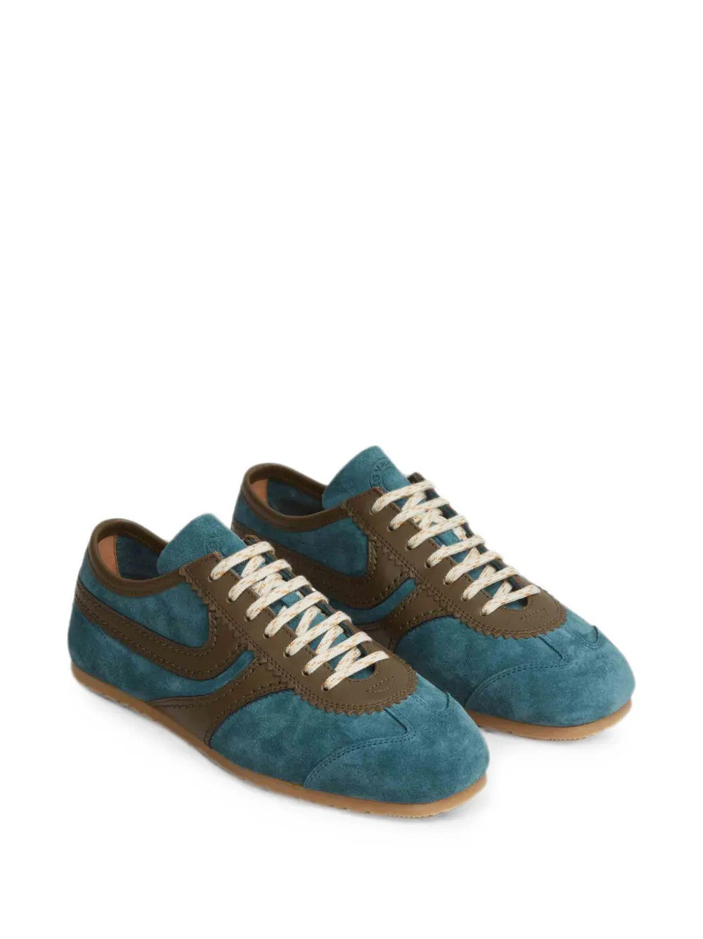 Blue shoes, front view