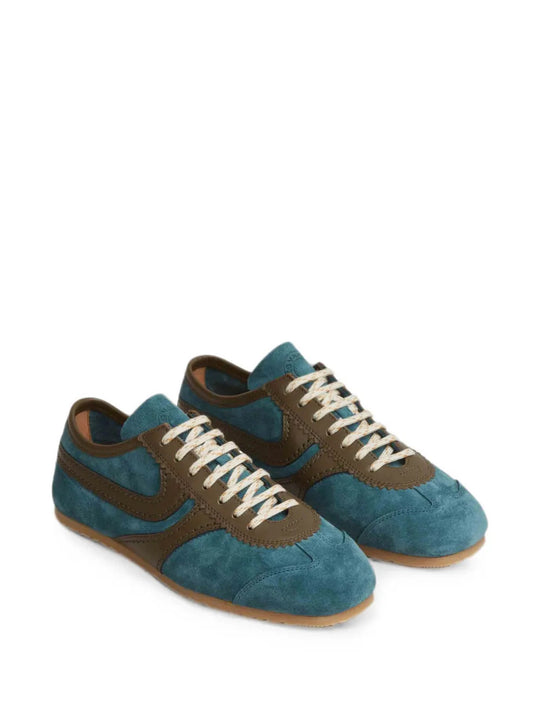 Blue shoes, front view