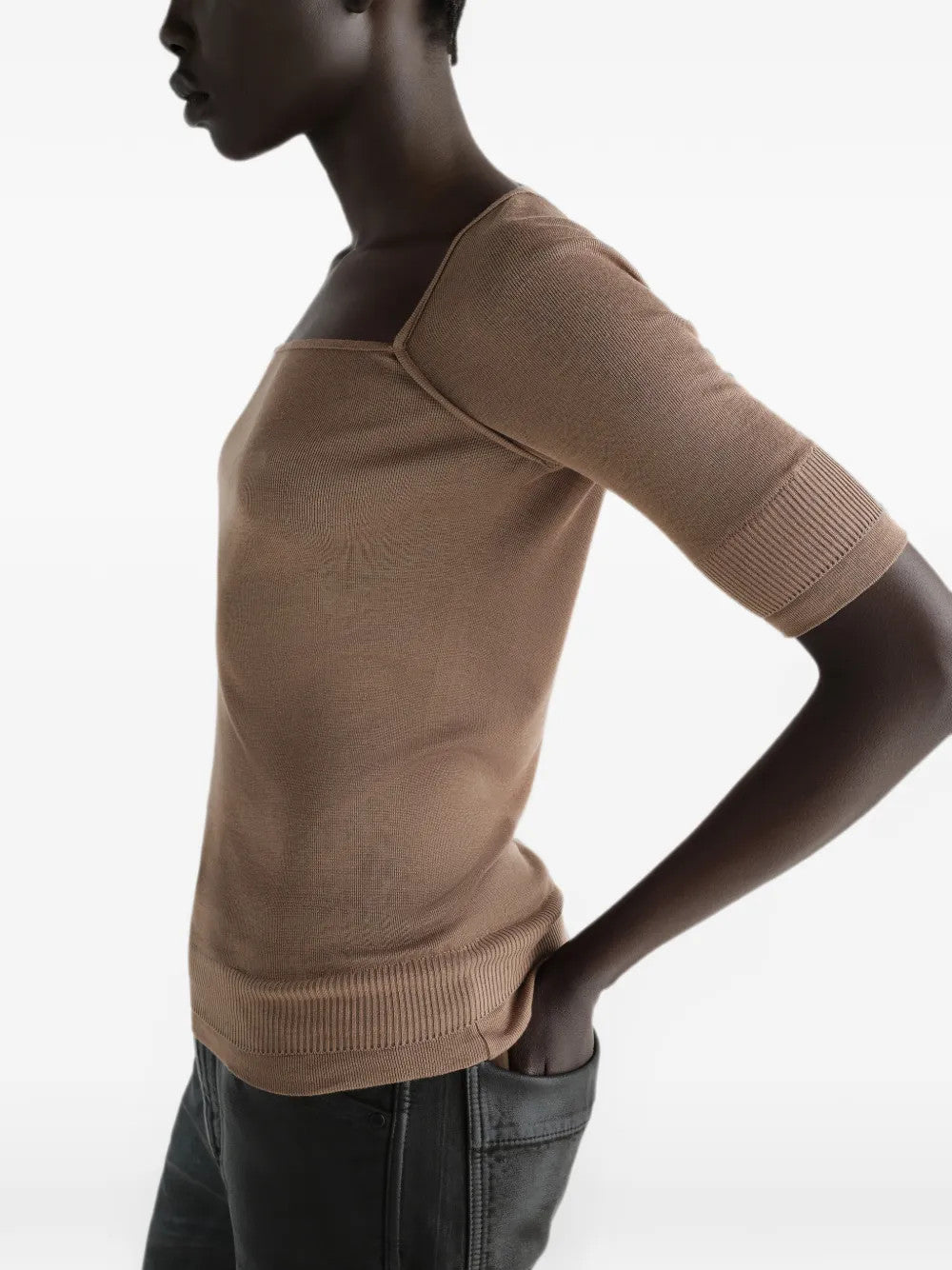 Tan top, front view