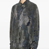 ZIGGY CHEN - Men Digital Print Layered Shirt