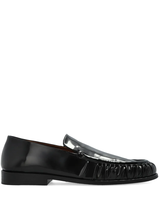 Black loafer, front view