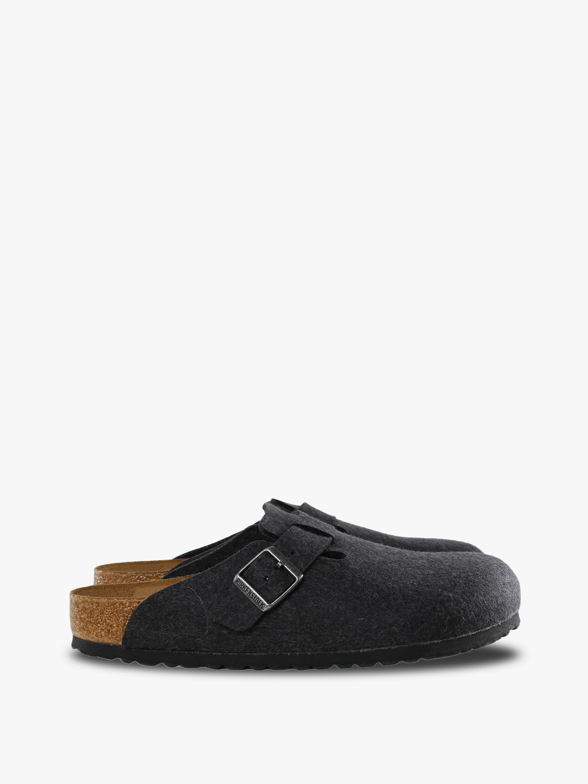 Grey sandals, side view