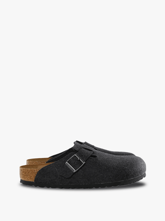 Grey sandals, side view