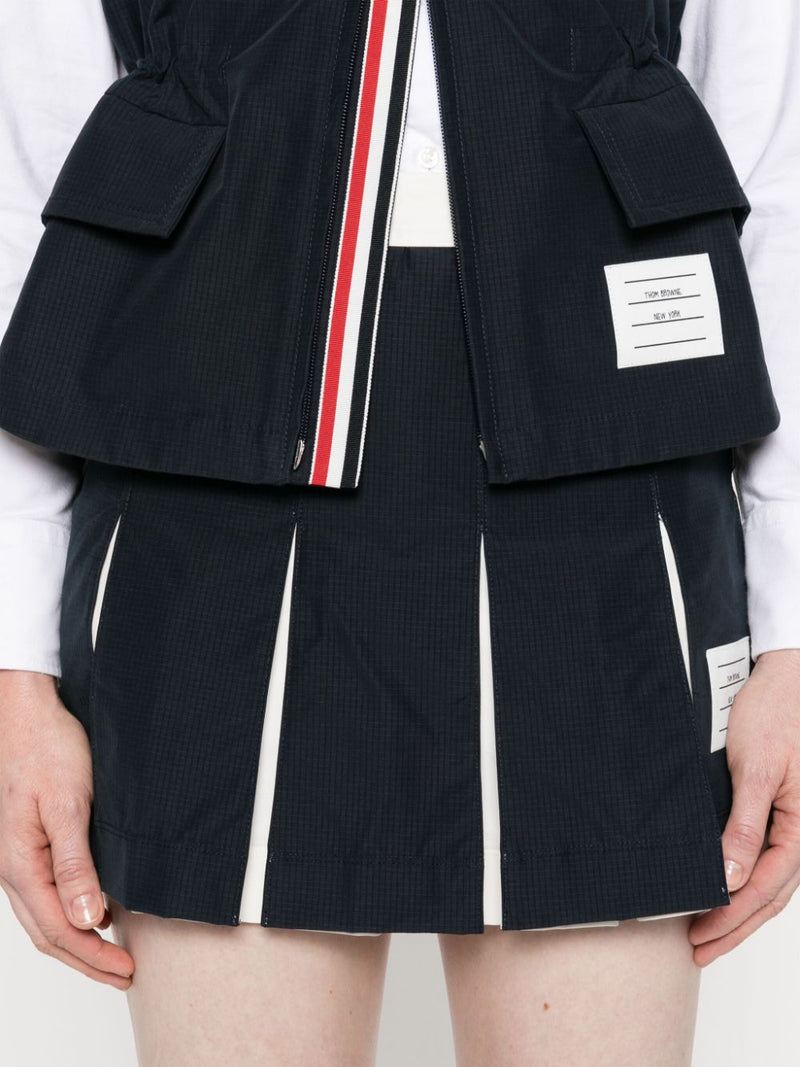 THOM BROWNE - Women Mini Box Pleat Skirt