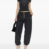 ALEXANDER WANG - Women Hotfix Gradient Logo Fitted Tee