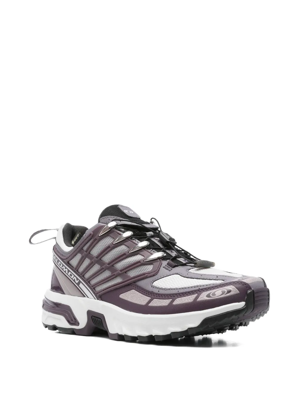 Purple sneakers, side view