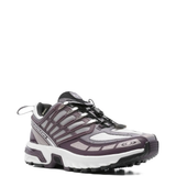 Purple sneakers, side view