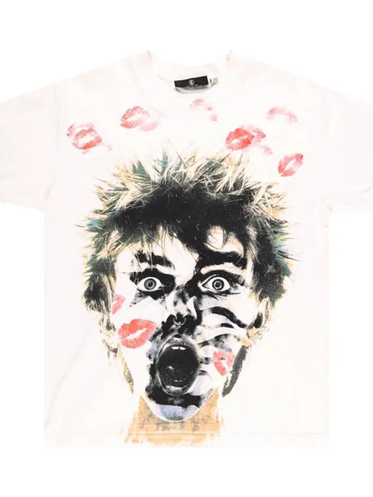 White t-shirt, front view