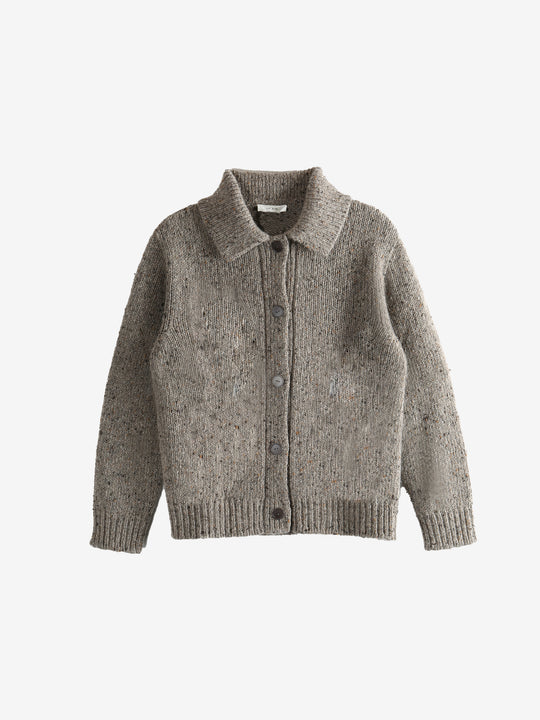 Tan knitwear, front view