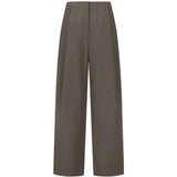 AMOMENTO - Women Straight Tuck Pants
