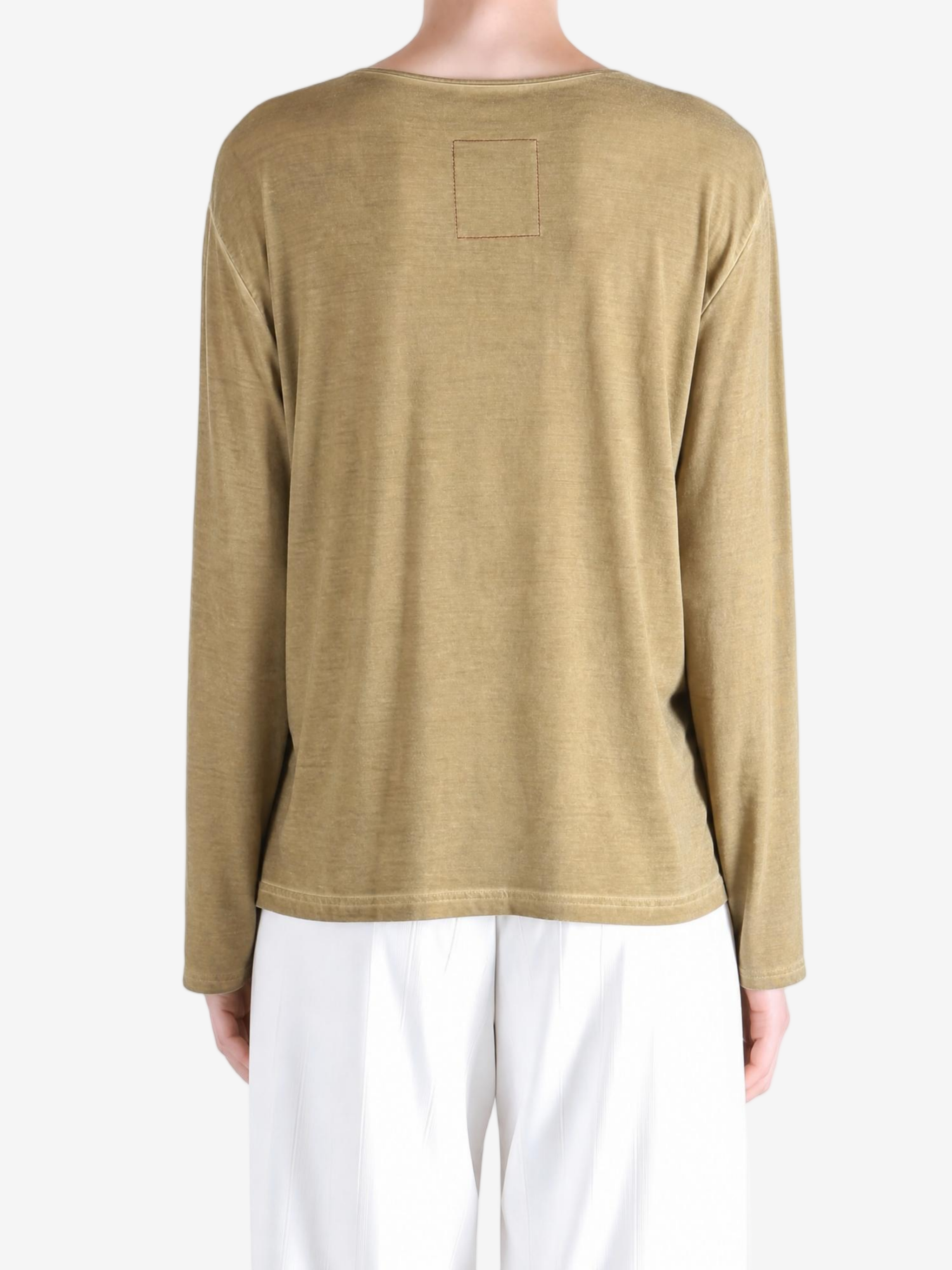 Tan top, full body view